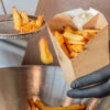 Tischplatte Pommes Frites Tasse Pappe