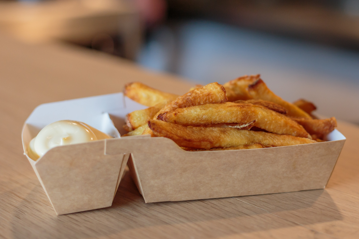 Frietbak met sausvak A7+1 Karton