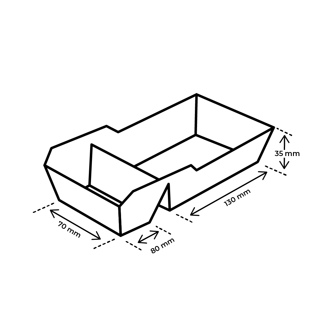 Frietbak met sausvak A9+1 Karton