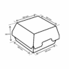 Hamburger Box 12×12×10 cm Karton
